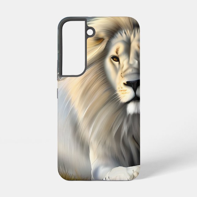 White Majestic Ethereal White Lion Samsung Galaxy S22 Case (Back)