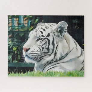 White Majesty – Resting Tiger Wildlife Jigsaw Puzzle