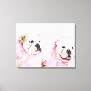 White male and female canvas print