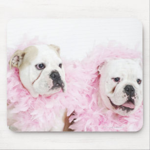 White male and female mouse mat
