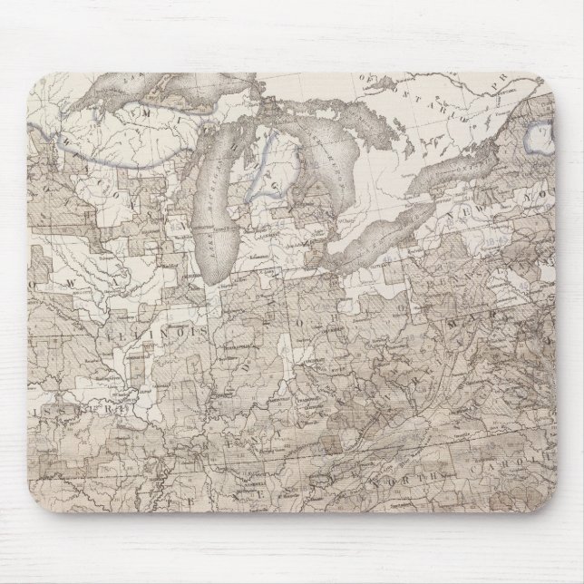 White Male Illiteracy Mouse Mat (Front)