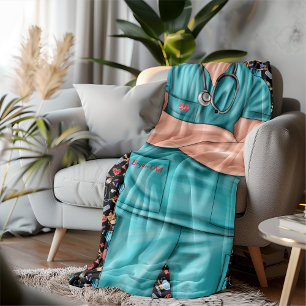 White Male Nurse Life Sherpa Blanket