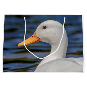 White Mallard Duck Large Gift Bag