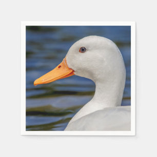 White Mallard Duck Napkin