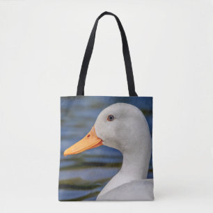 White Mallard Duck Tote Bag