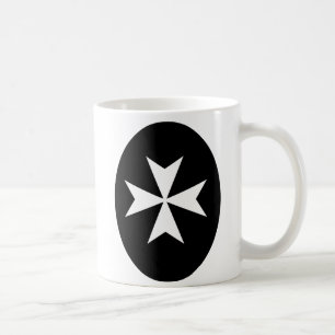 White Maltese Cross Coffee Mug