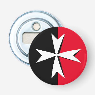 White Maltese Cross & Malta flag fashion symbol Bottle Opener