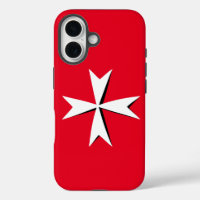 White Maltese Cross & Malta flag fashion symbol RD