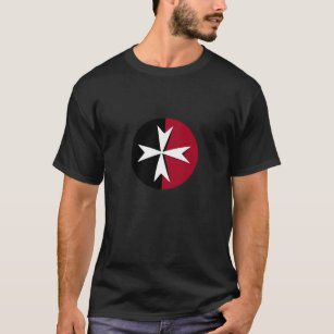 White Maltese Cross, St. John, Malta flag / symbol T-Shirt