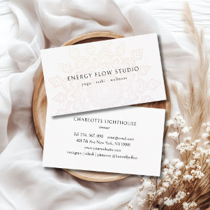 White Mandala  Business Card