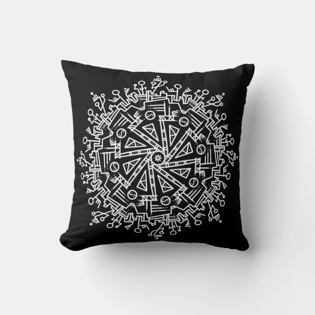 White Mandala Cushion (Front)
