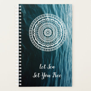 White Mandala Let the sea set you free Planner