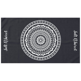 White Mandala Let the sea set you free Tablecloth