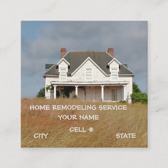 White Mansion  Square Business Card (Front)