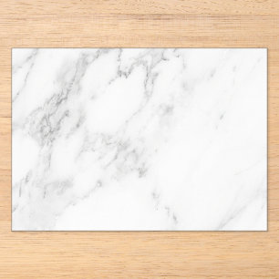 White Marble Acrylic Invitations