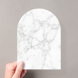 White Marble Acrylic Invitations