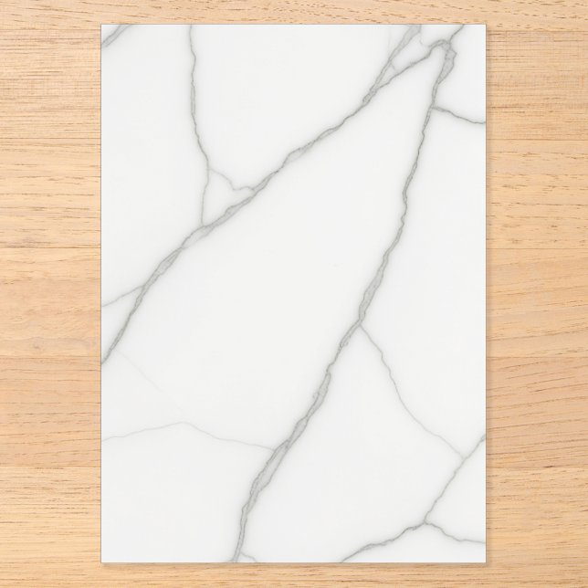White Marble Acrylic Invitations (Front)