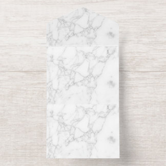 White Marble All In One Invitation