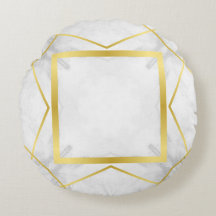 White Marble and Gold Geometric pattern