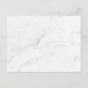 White Marble Announcement Postcard