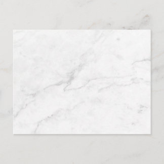 White Marble Announcement Postcard