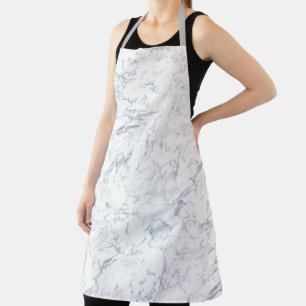 White Marble Apron