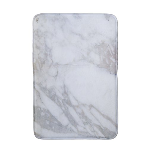 Image of White Marble Bath Mat