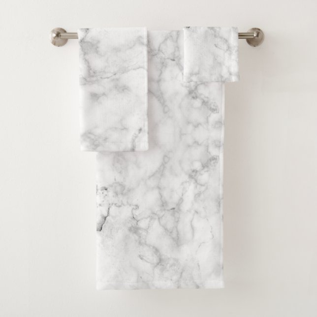 White marble bath towel set (Insitu)