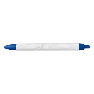 White Marble Black Ink Pen