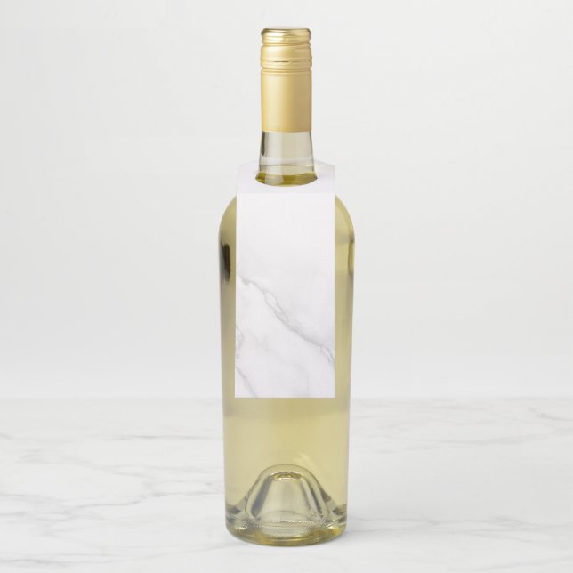 White Marble Bottle Tag (On Bottle)