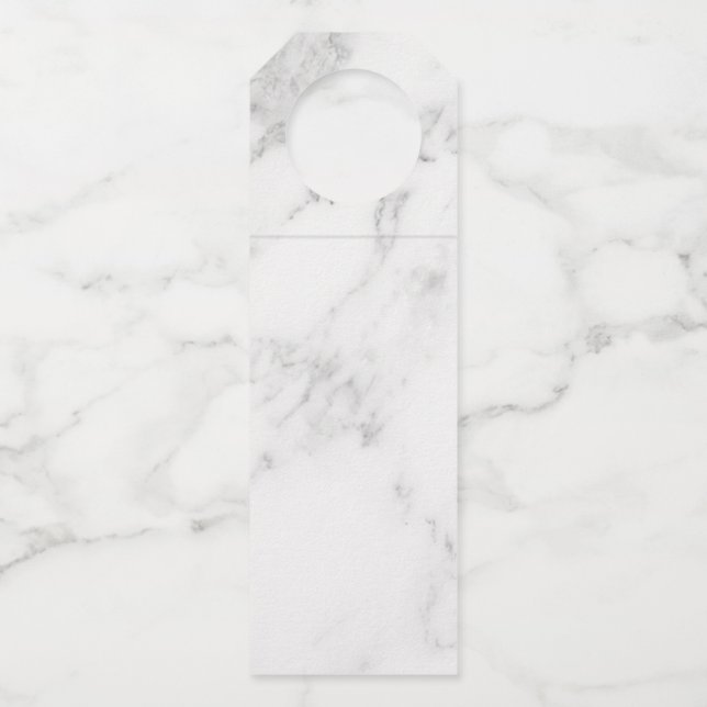 White Marble Bottle Tag (Front)