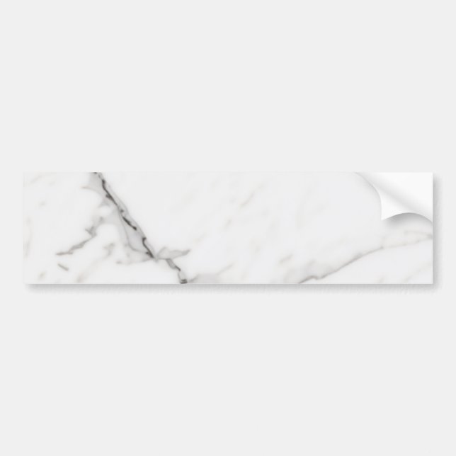 White Marble Bumper Sticker (Front)