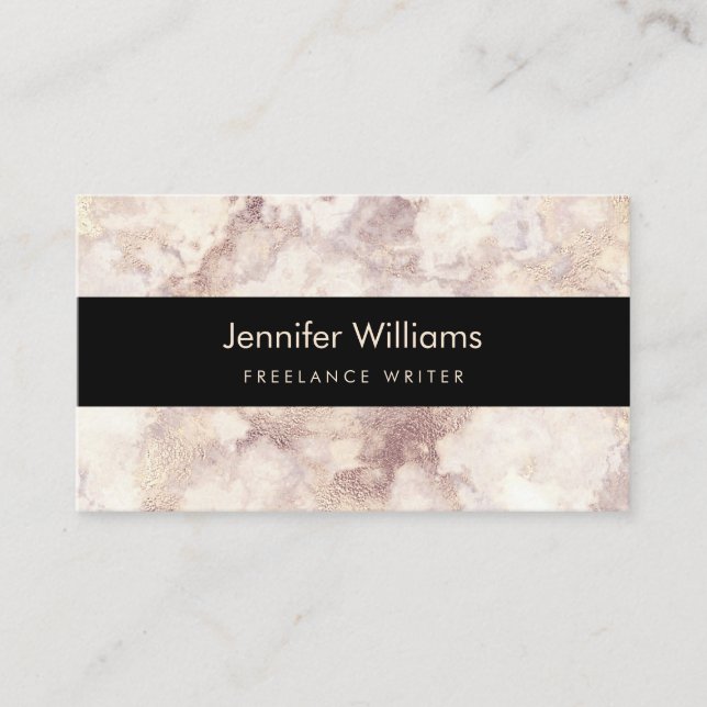 White Marble Business Card (Front)