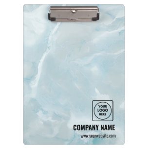 White Marble Business Logo Pro clipboard