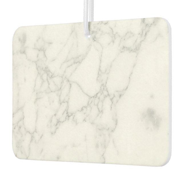 White Marble Car Air Freshener (Left)