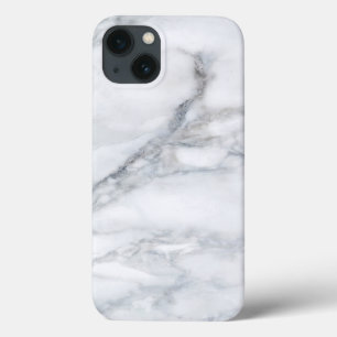 White Marble Carrara Calacatta Texture   iPhone 13 Case