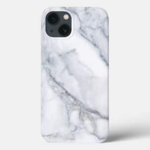 White Marble Carrara Calacatta Texture iPhone 13 Case