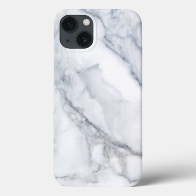 White Marble Carrara Calacatta Texture Case-Mate iPhone Case (Back)