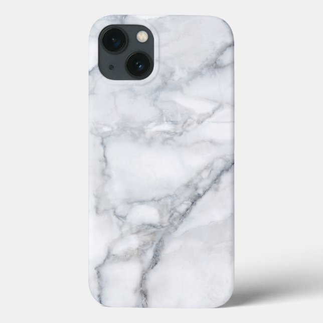 White Marble Carrara Calacatta Texture  Case-Mate iPhone Case (Back)