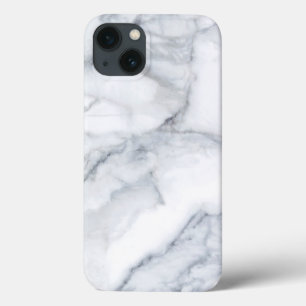 White Marble Carrara Calacatta Texture   iPhone 13 Case