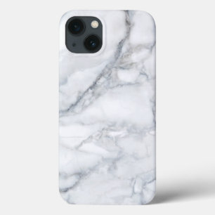 White Marble Carrara Calacatta Texture iPhone 13 Case