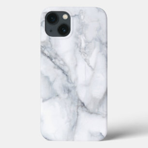 White Marble Carrara Calacatta Texture   iPhone 13 Case