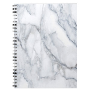White Marble Carrara Calacatta Texture Notebook