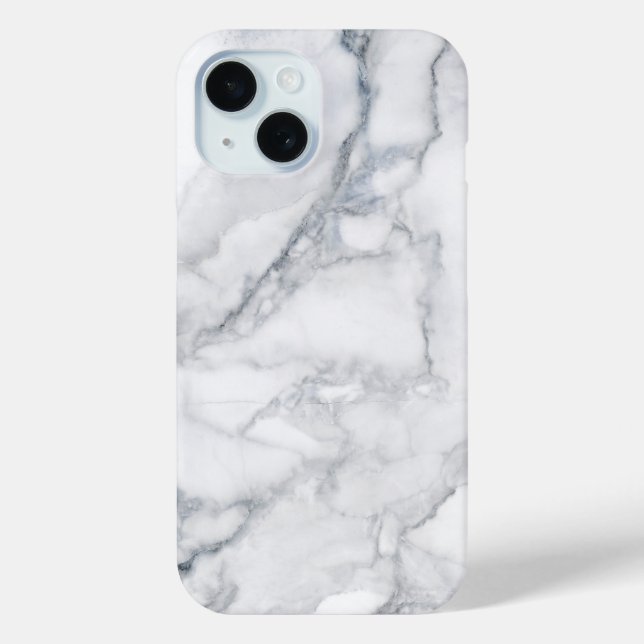 White Marble Carrara Texture Case-Mate iPhone Case (Back)