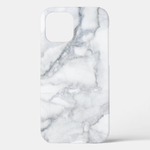 White Marble Carrara Texture iPhone 12 Case