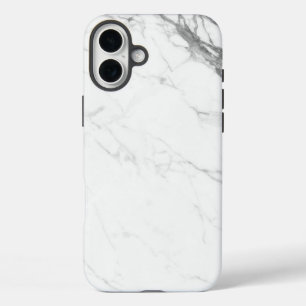 White Marble iPhone 16 Plus Case