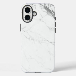 White Marble iPhone 16 Plus Case