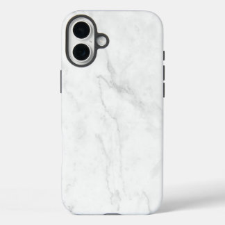 White Marble iPhone 16 Plus Case