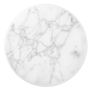 White Marble Ceramic Knob