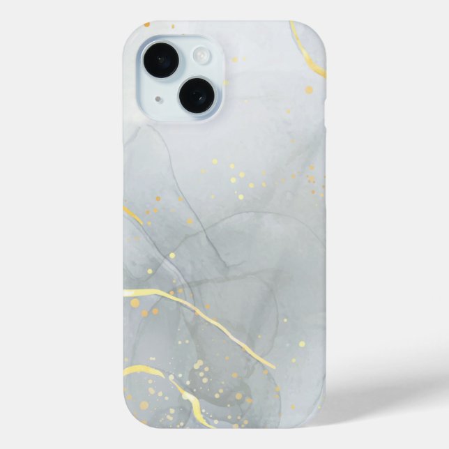 White Marble Chic Glitter Case-Mate iPhone Case (Back)